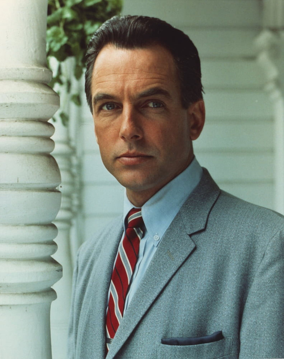 Mark Harmon portrait photo print in grey suit