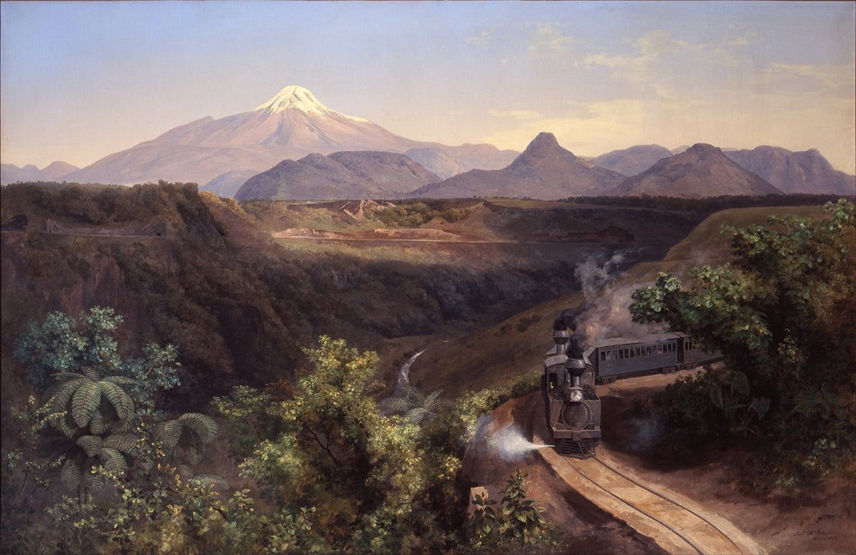 The Metlac Ravine art print by José María Velasco showcasing a serene landscape.