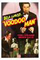 Voodoo Man movie poster featuring Bela Lugosi and John Carradine, 1944 film art