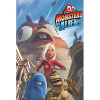 Monsters vs. Aliens Movie Poster Print in vibrant colors.