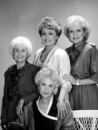 Golden Girls group portrait black and white photo print