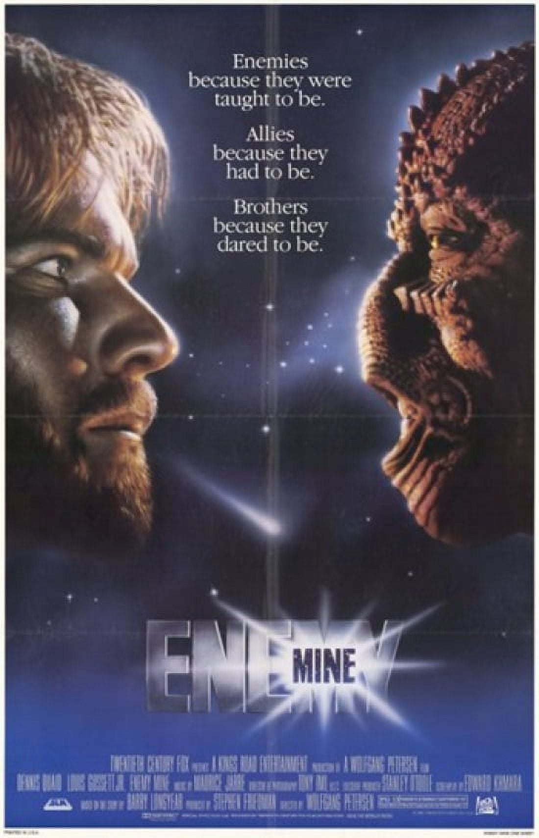 Enemy Mine movie poster 11x17 print featuring sci-fi adventure.