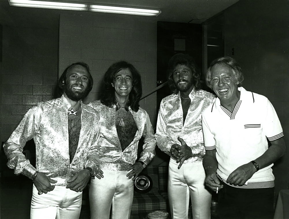 Candid photo print of the Bee Gees capturing their musical legacy.