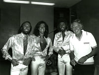 Candid photo print of the Bee Gees capturing their musical legacy.