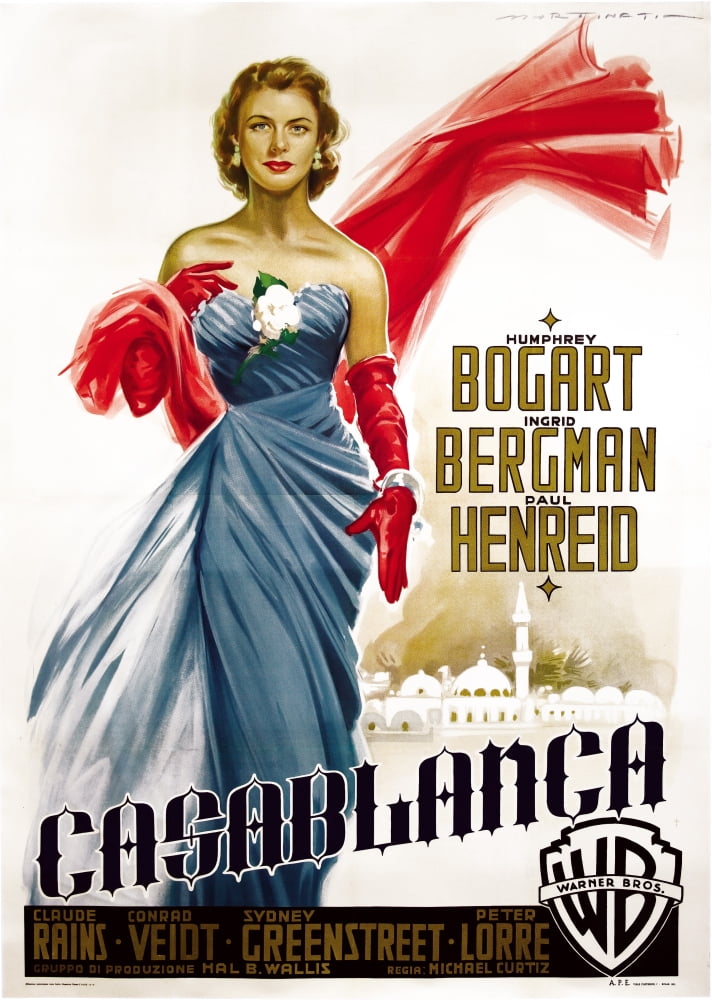 Casablanca Movie Masterprint Poster featuring Ingrid Bergman 1942.
