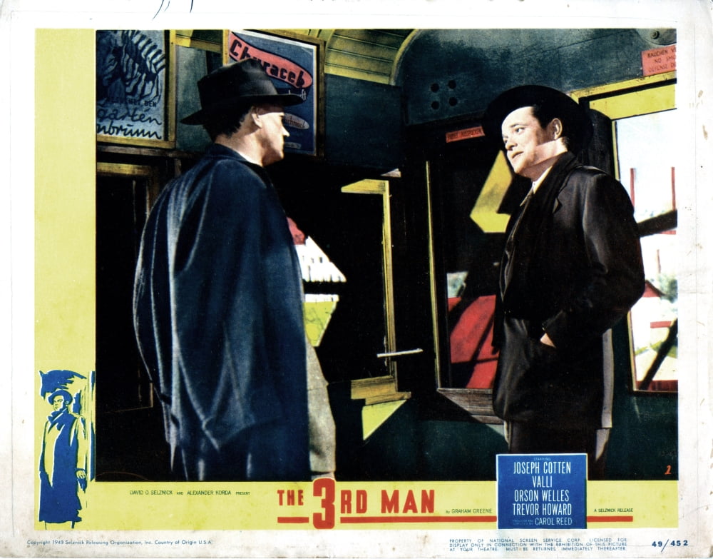 The Third Man movie poster print featuring Joseph Cotten and Orson Welles.