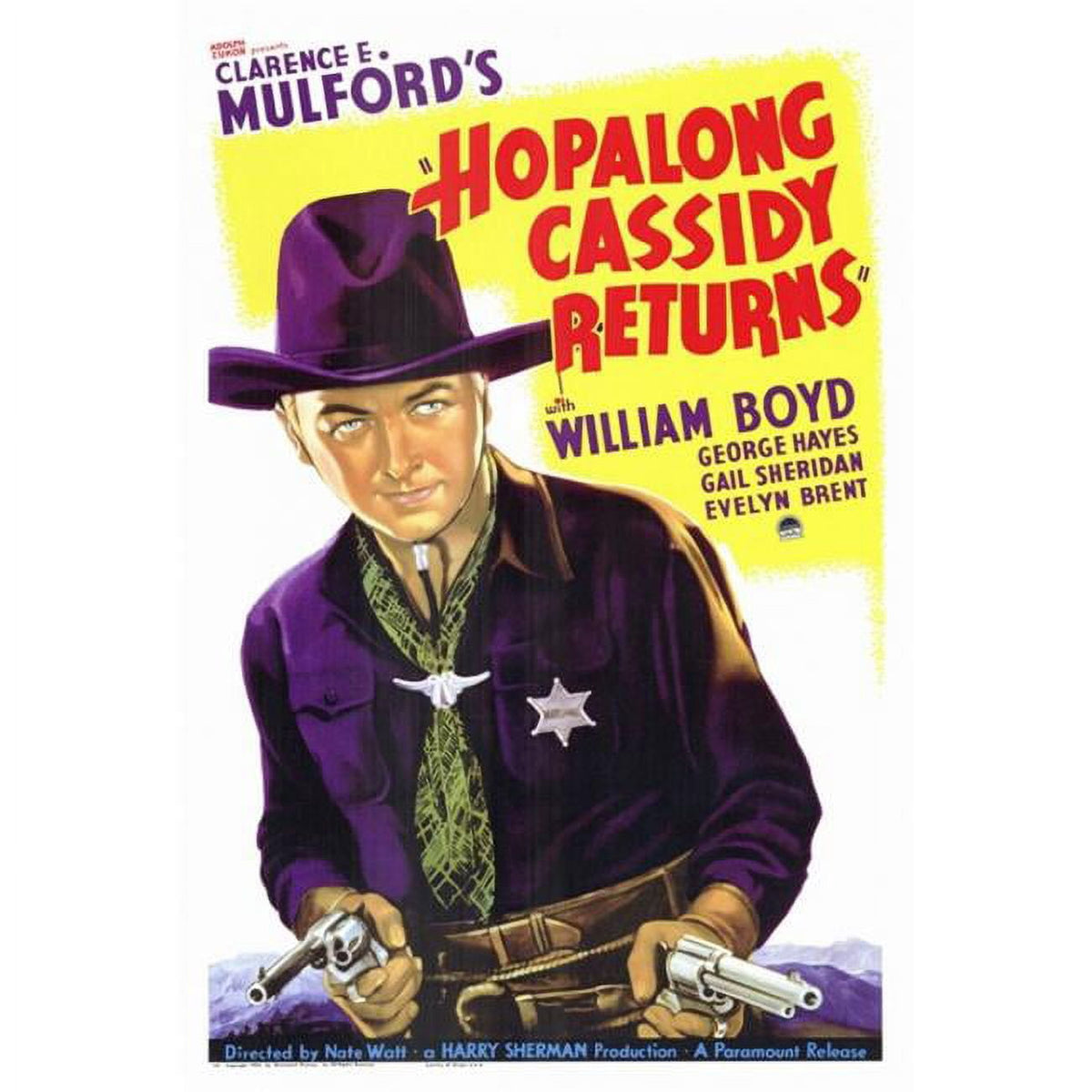Hopalong Cassidy Returns Movie Poster Print - Classic Western Art