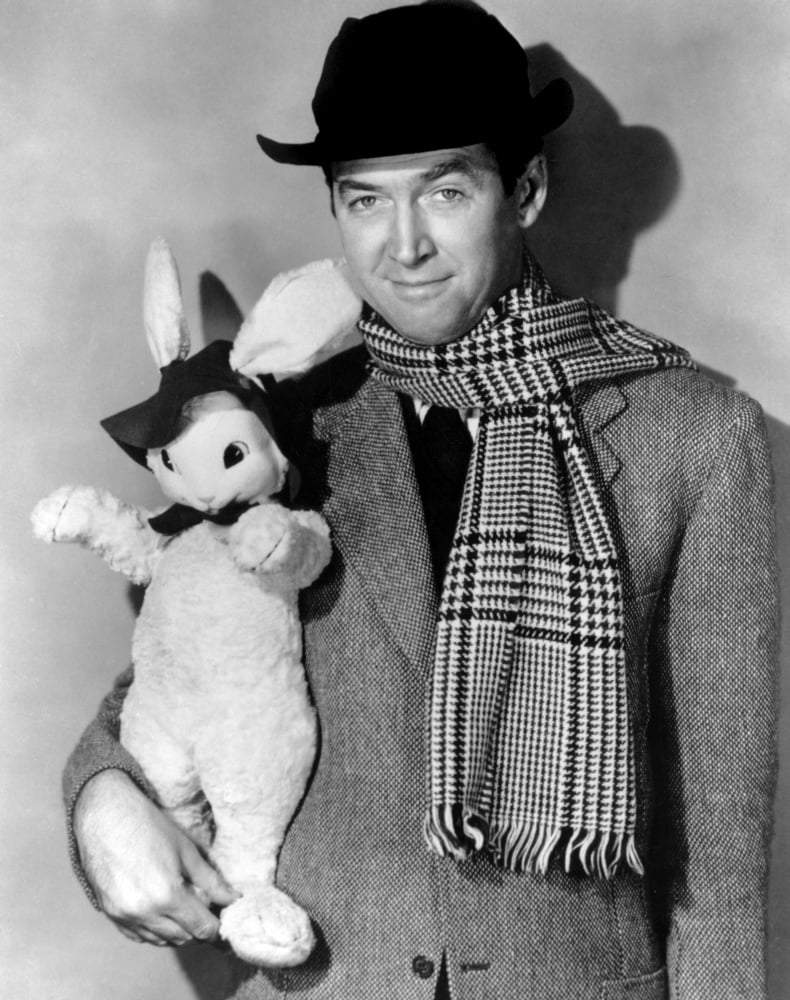 Harvey The Rabbit photo print featuring James Stewart, classic film decor.