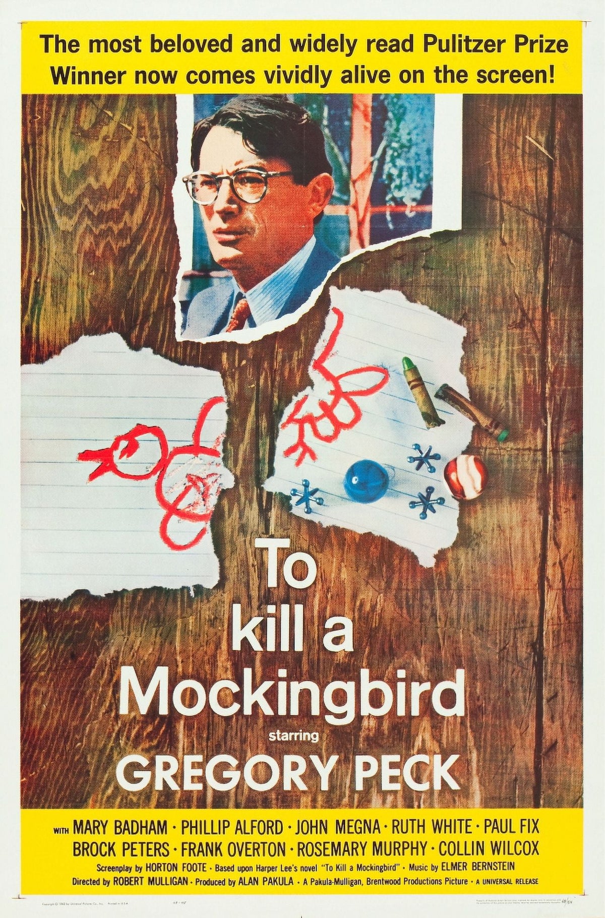 To Kill A Mockingbird Movie Masterprint Poster featuring Gregory Peck, 11x17