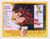 A Kiss Before Dying movie lobby card print featuring Robert Wagner, Virginia Leith, and Joanne Woodward