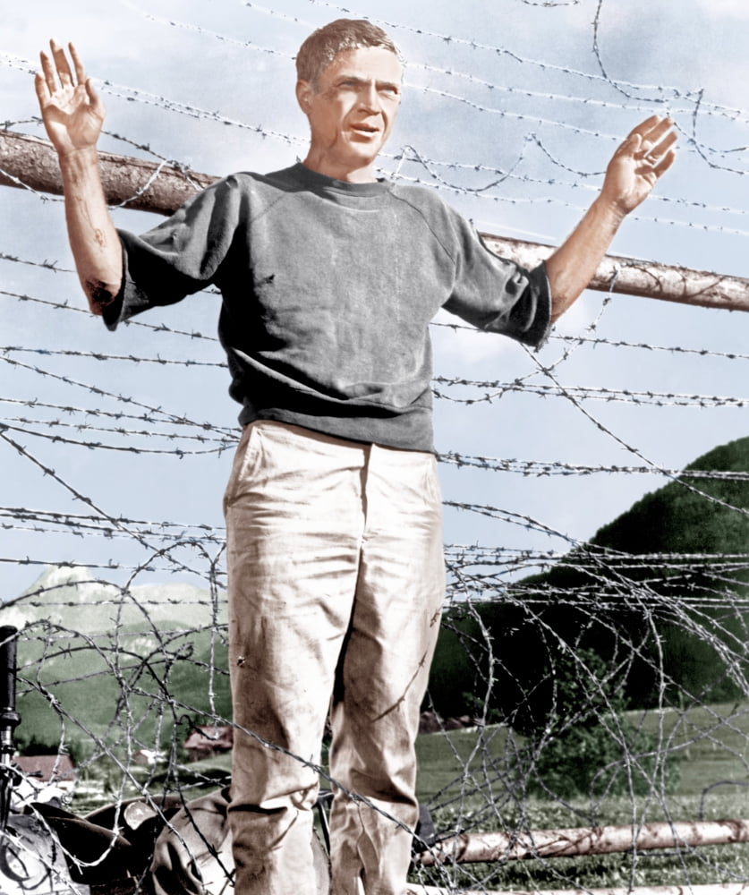The Great Escape photo print featuring Steve McQueen from the 1963 film.