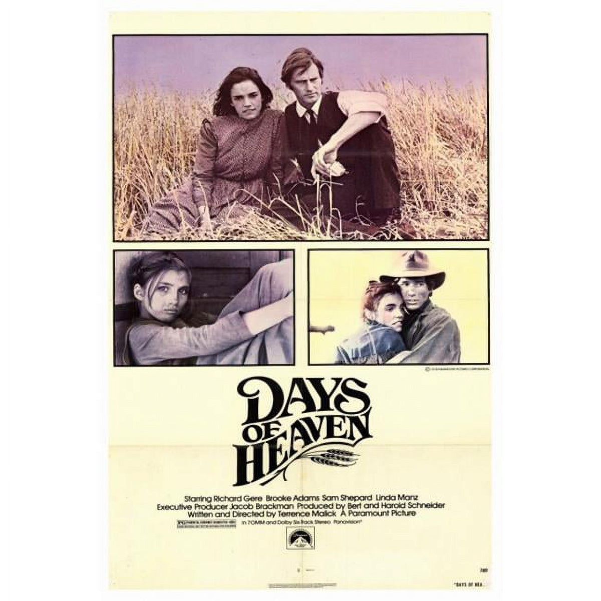 Days of Heaven Movie Poster Print - 27x40