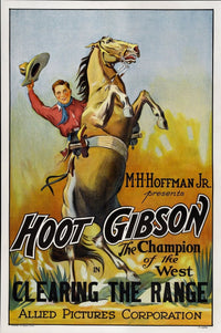 Clearing The Range movie masterprint poster featuring Hoot Gibson, 1931, 11x17.