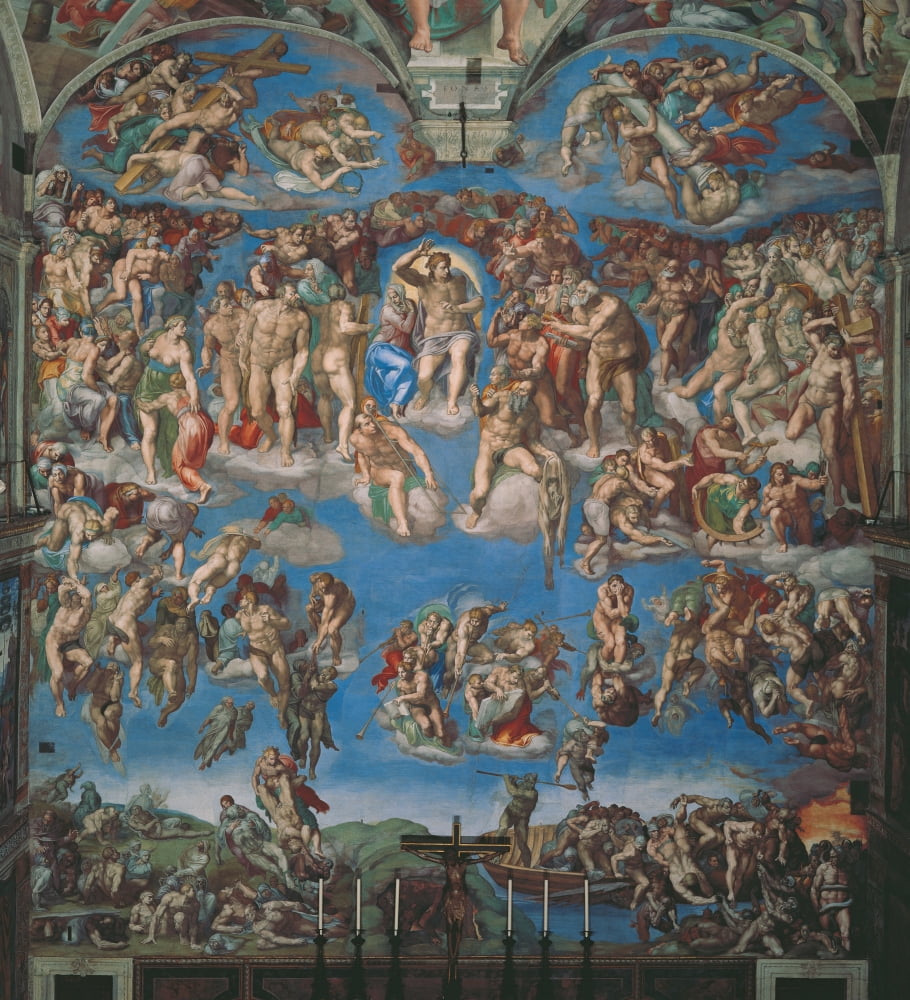 Sistine Chapel poster print showcasing Michelangelo's frescoes