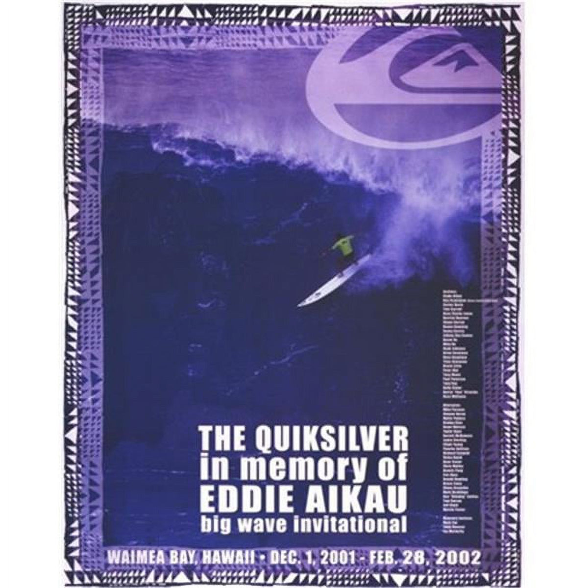 Quiksilver Big Wave Invitational Movie Poster - 11x17
