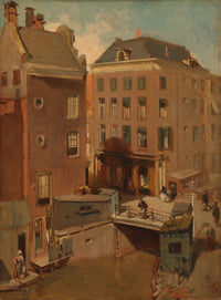 The Osjessluis near Kalverstraat in Amsterdam Art Print by Charles Rochussen