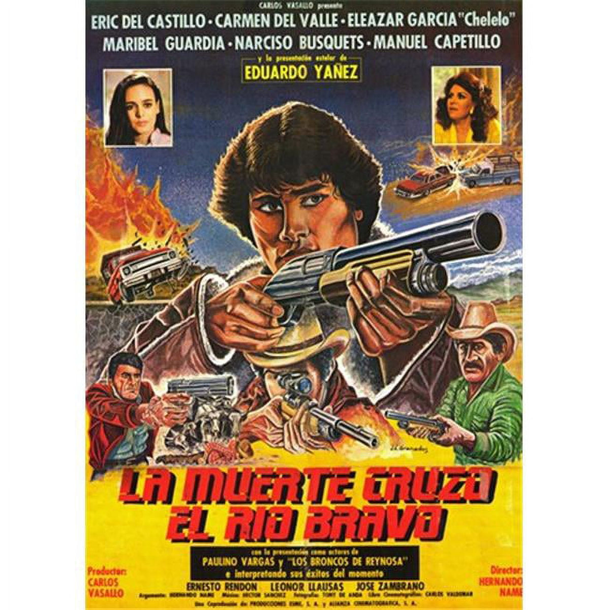 La Muerte cruzo el rio Bravo movie poster 11x17 print