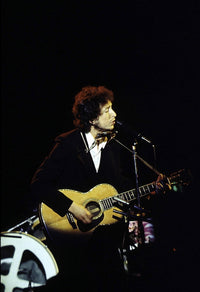 Bob Dylan live performance photo print capturing the energy of a concert.