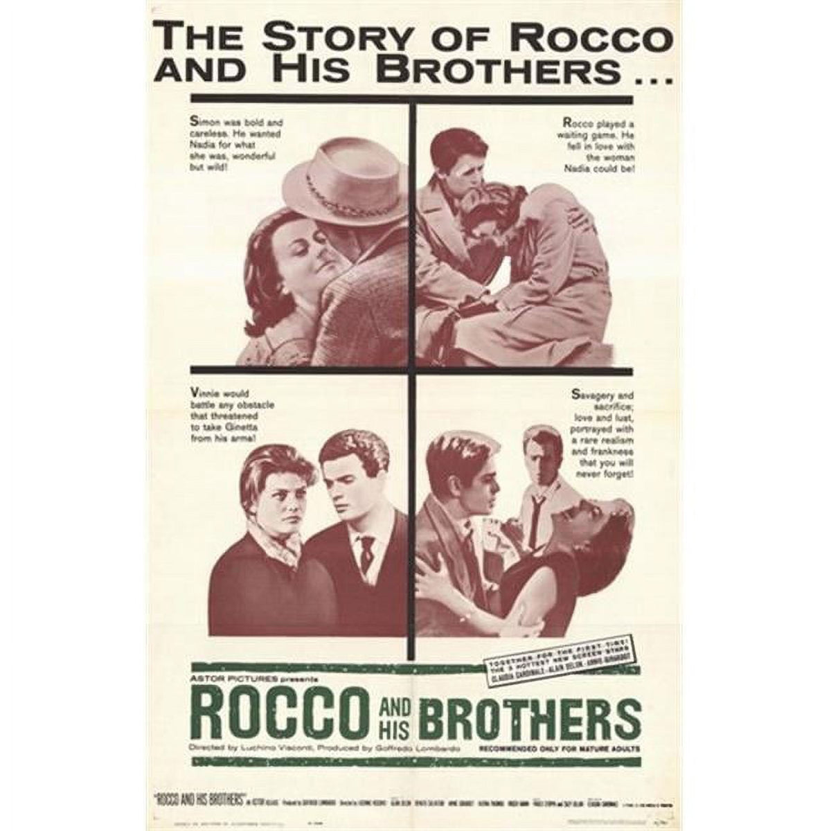 Rocco and His Brothers movie poster 11x17 print