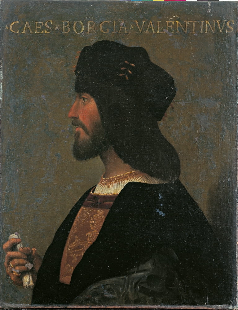 Portrait of Cesare Borgia poster print on premium paper.