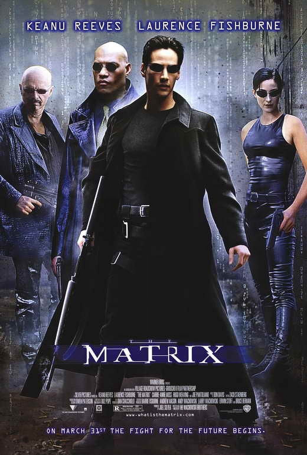 The Matrix Movie Poster Print featuring iconic sci-fi imagery.