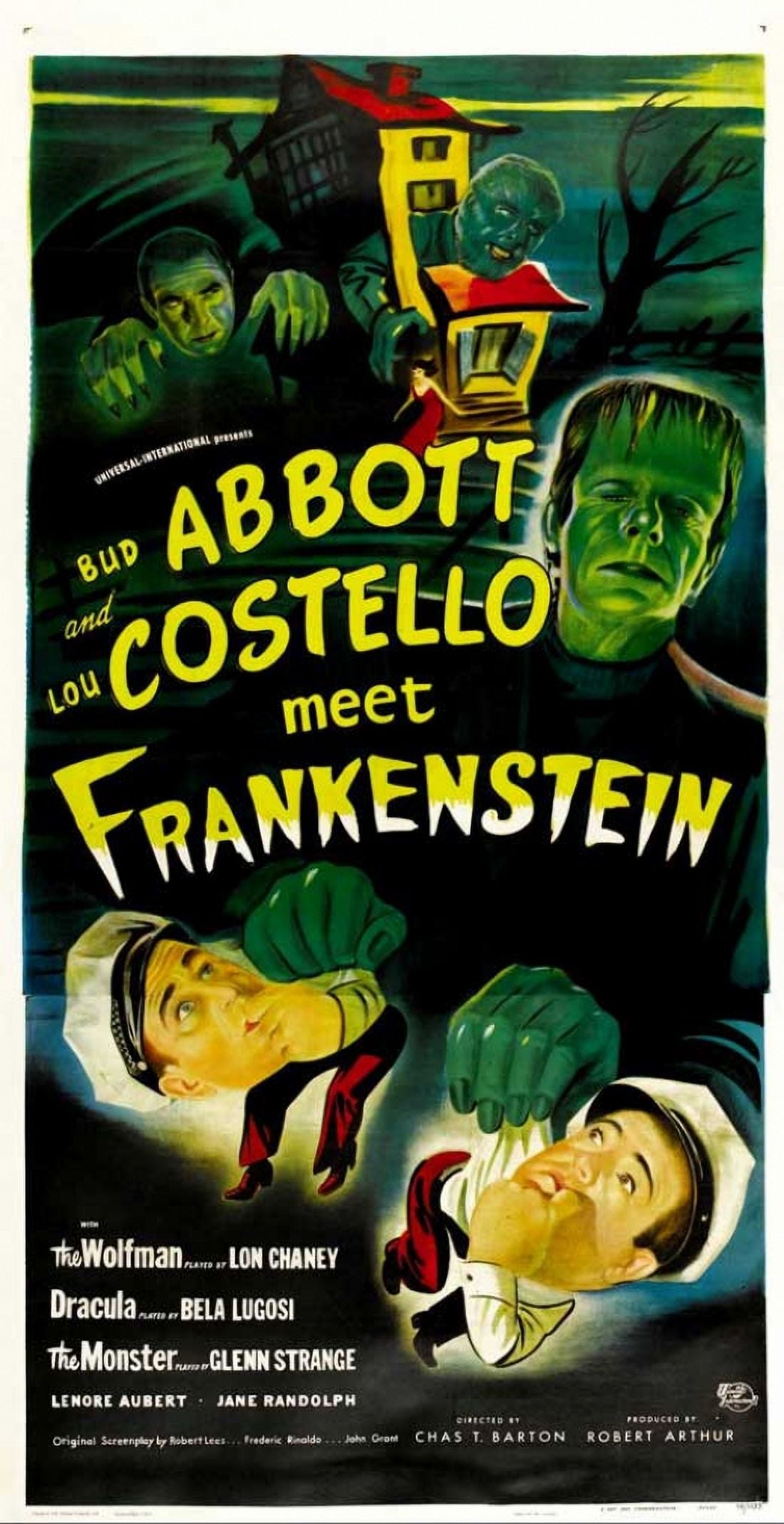 Bud Abbott and Lou Costello Meet Frankenstein movie poster 11x17