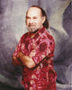 Stuart Margolin posed in a red polo shirt photography print