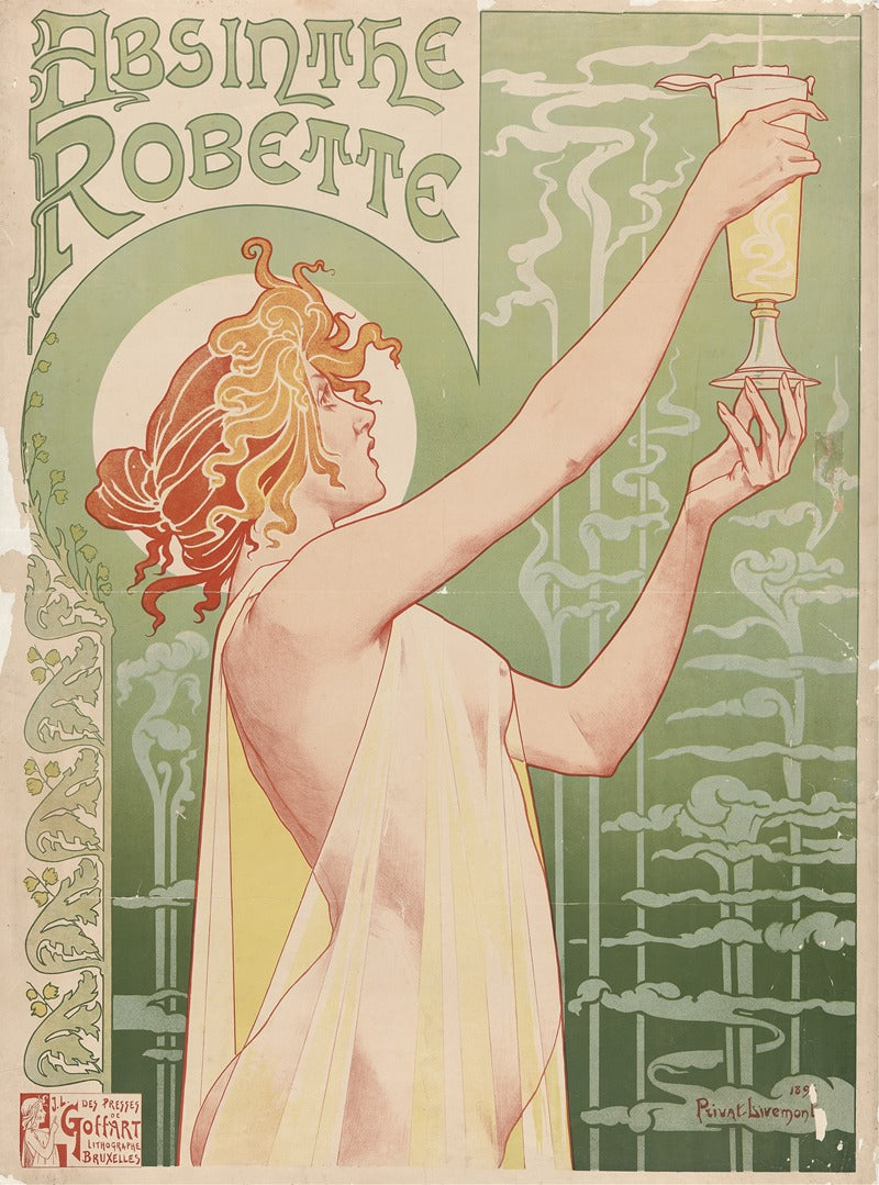 Absinthe Robette 1896 art poster print by Henri Privat-Livemont