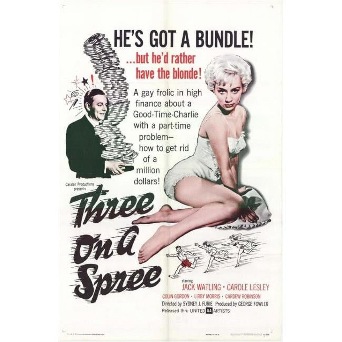 Three On a Spree Movie Poster Print 27x40