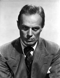 Close-up portrait photo print of Richard Widmark in classic cinema style.