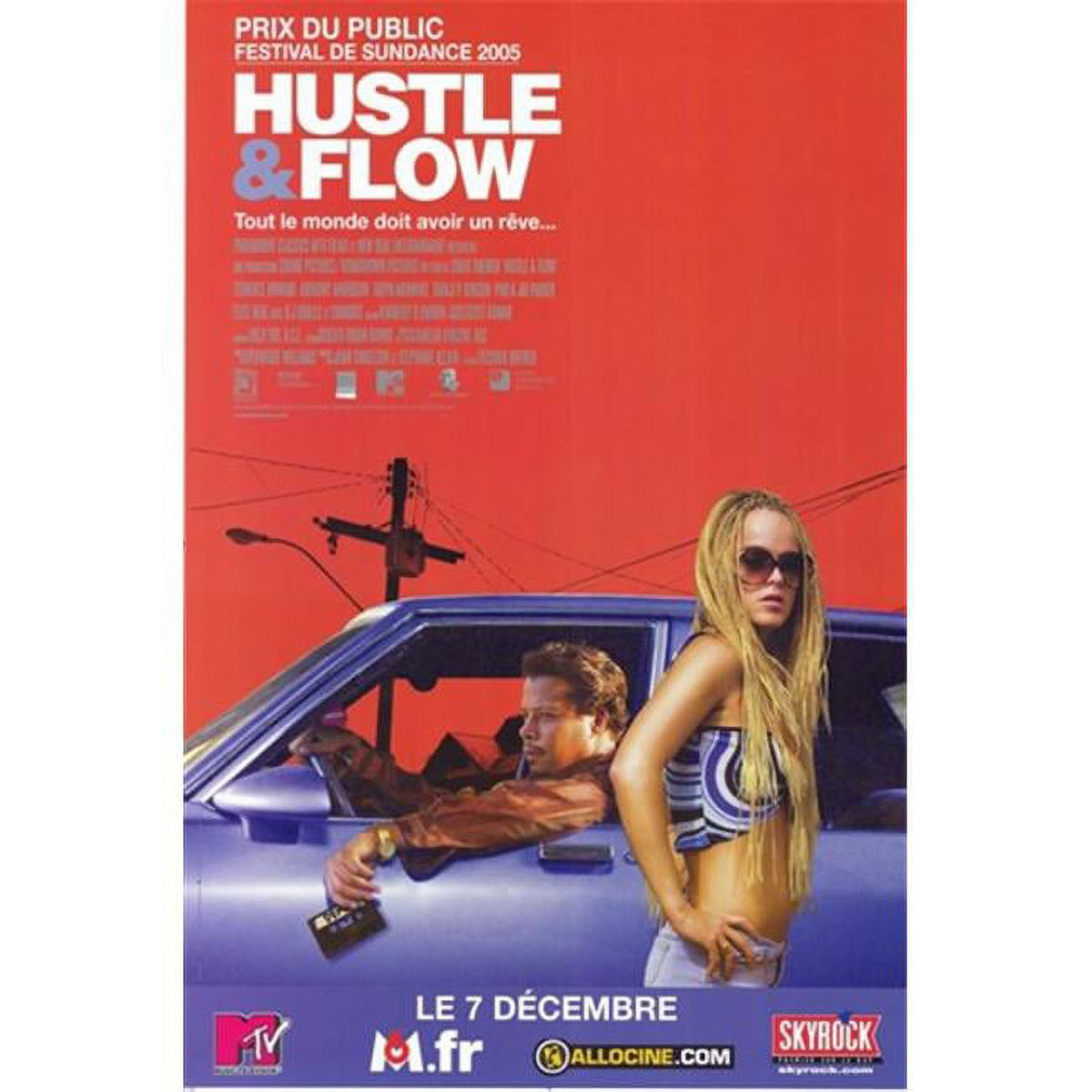 Hustle and Flow Movie Poster 11x17 print featuring vibrant visuals and inspiring theme.