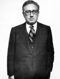 Henry Kissinger iconic photo print available in multiple sizes.