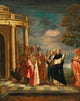 Saint Thomas Aquinas with Saints Ambrose, Augustine, Pope Gregory the Great, and Jerome Poster Print by Erasmus De Bie