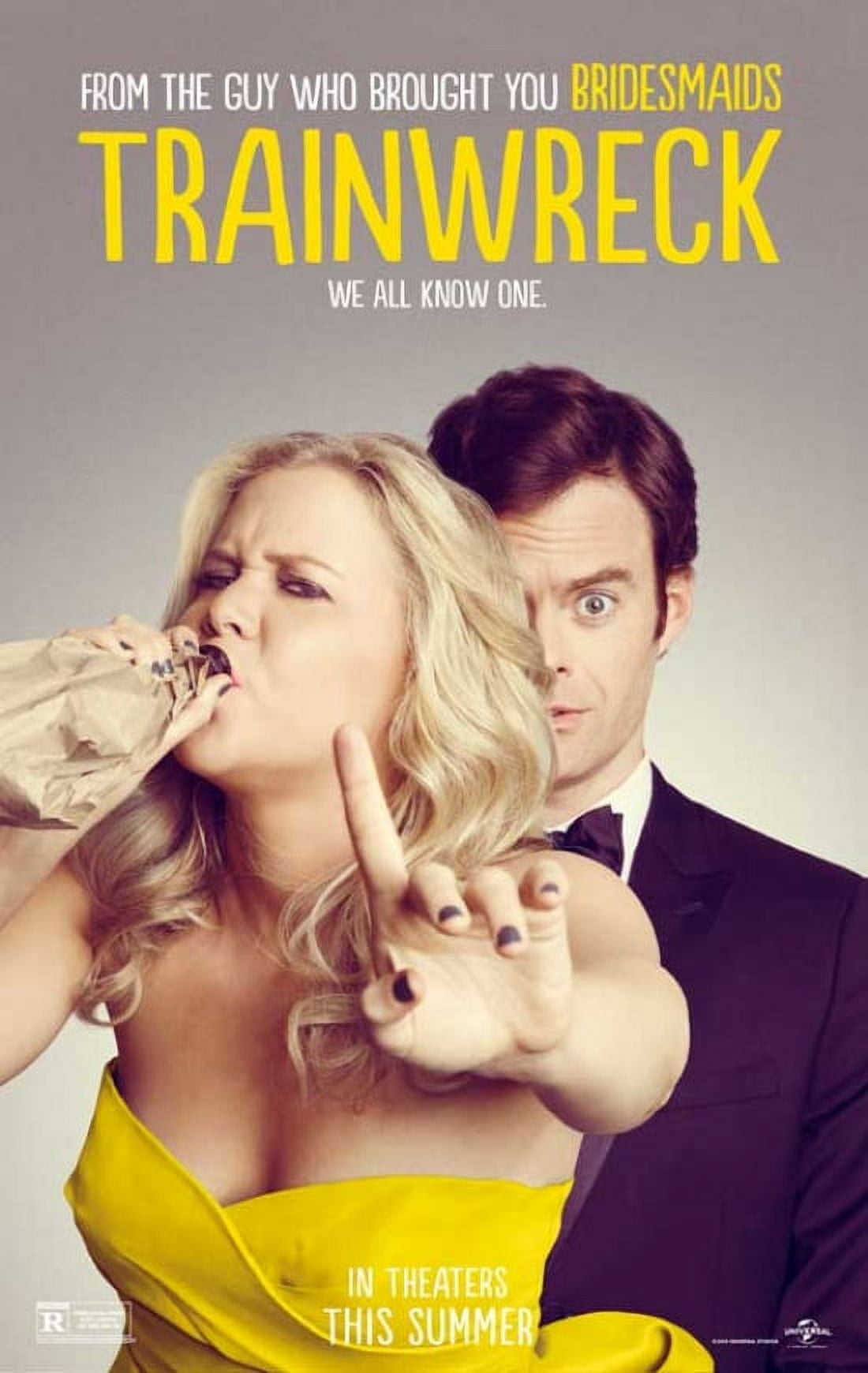 Trainwreck movie poster print 27x40, vibrant comedy artwork.