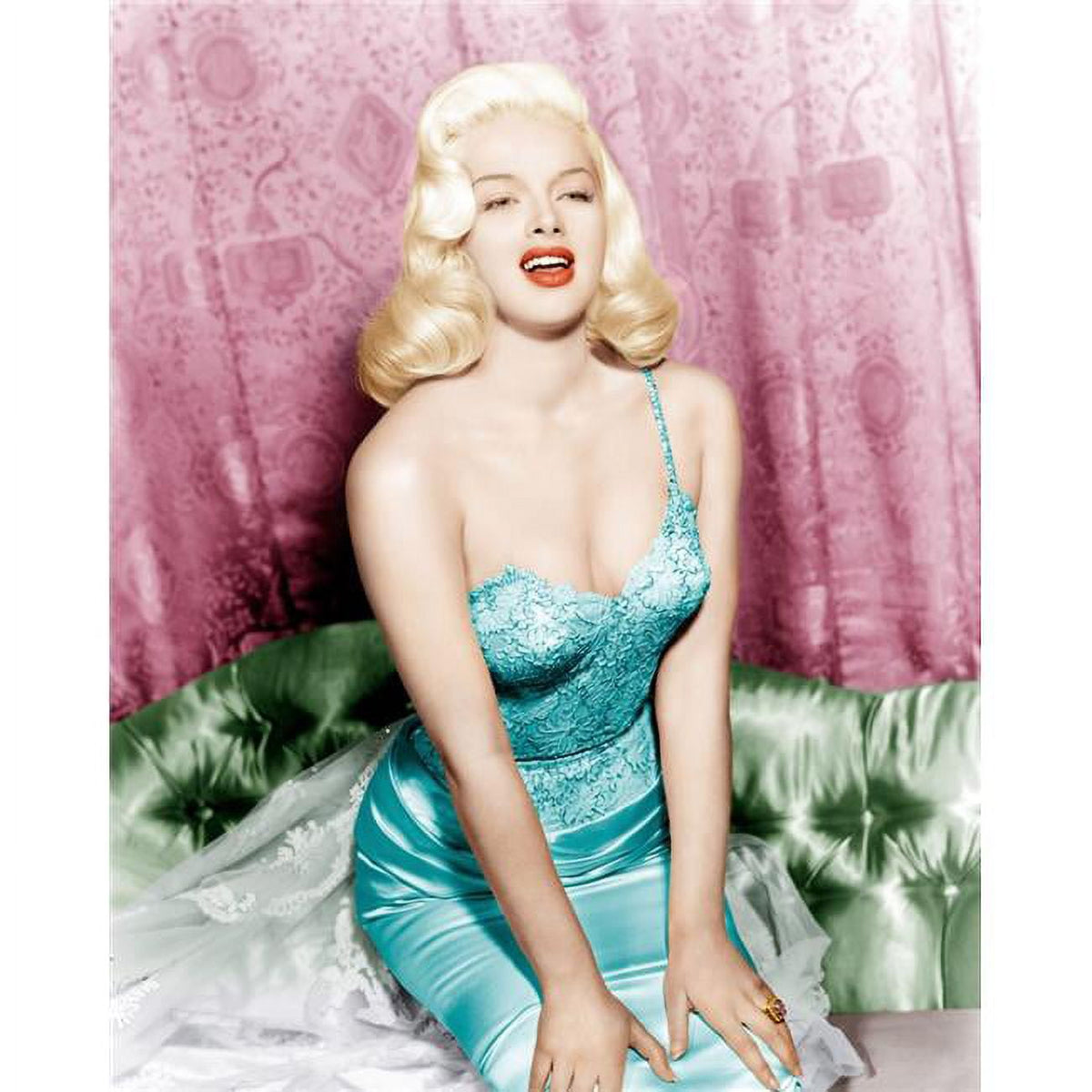 Diana Dors mid-1950s photo print, vintage Hollywood actress.