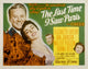 Last Time I Saw Paris 1954 movie poster print featuring Elizabeth Taylor and Walter Pidgeon.