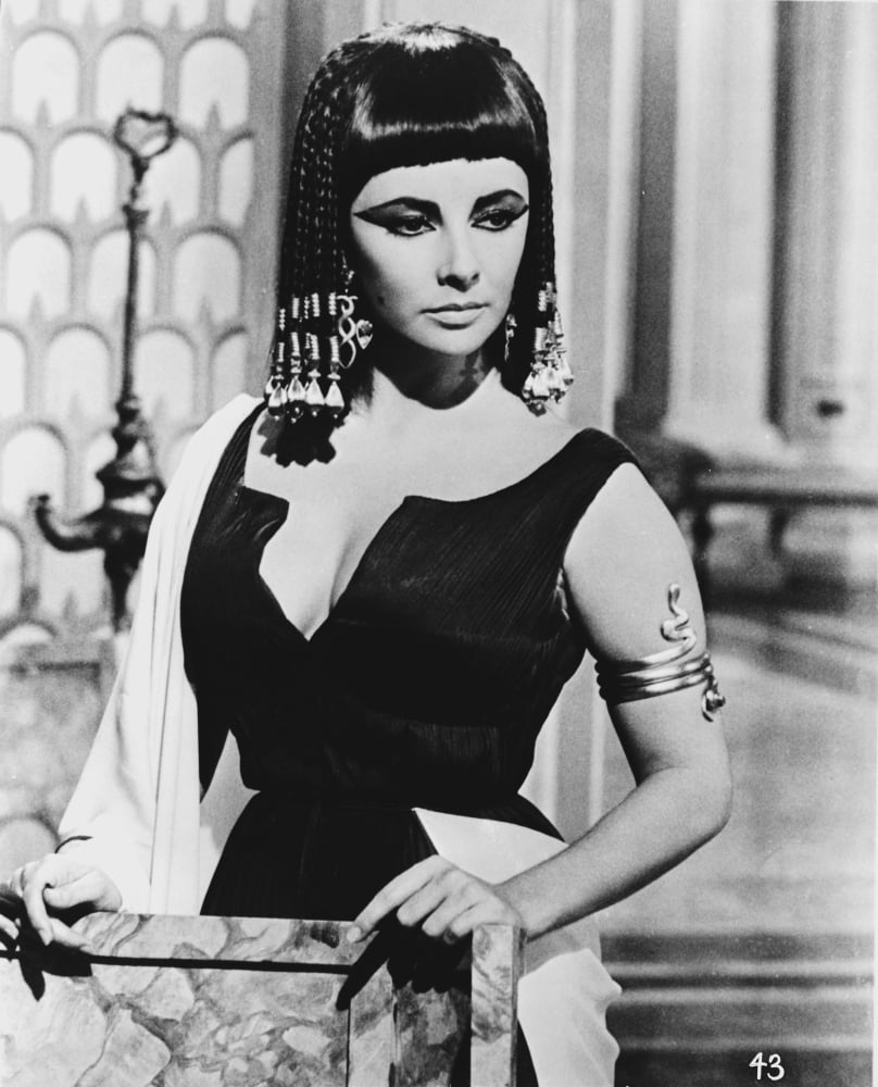 Film still of Elizabeth Taylor as Cleopatra in a photo print
