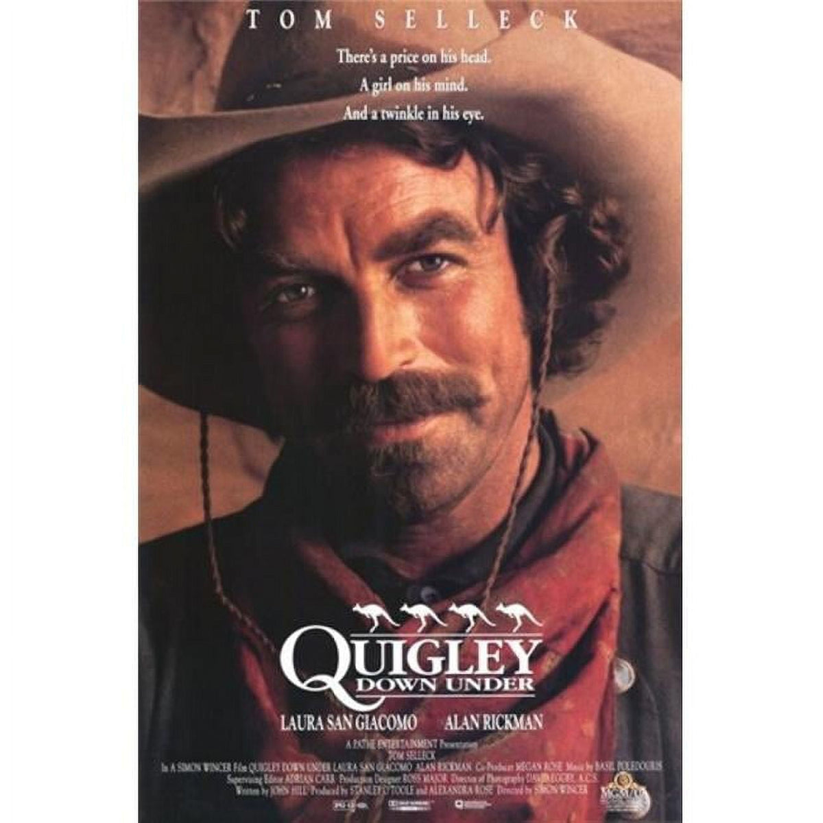 Quigley Down Under Movie Poster 11x17 print showcasing classic film adventure.