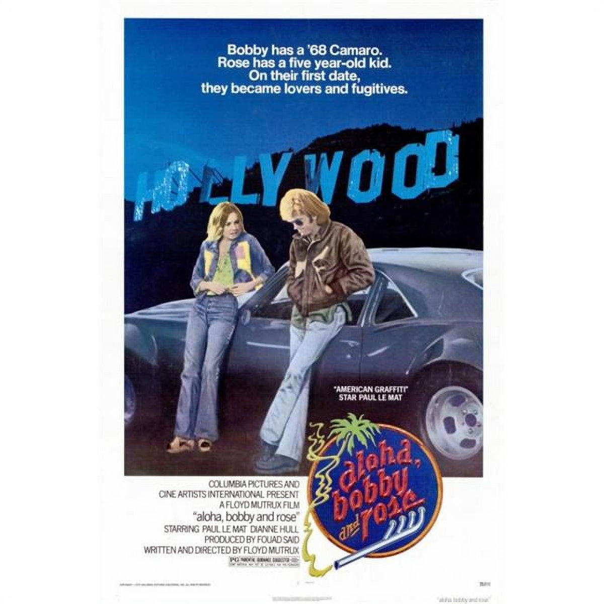 Aloha Bobby and Rose Movie Poster Print featuring vibrant imagery.