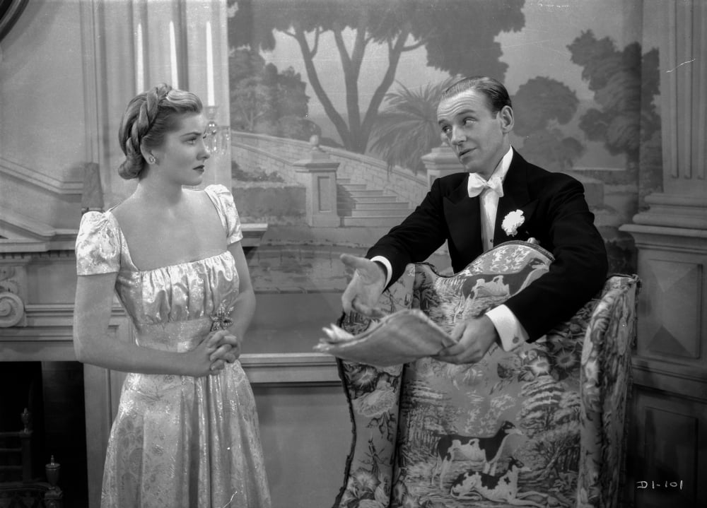 Damsel in Distress photo print featuring Joan Fontaine in black and white.