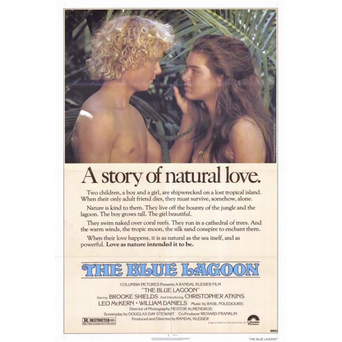 The Blue Lagoon Movie Poster Print - 27x40 inches