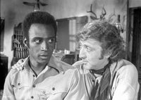 Blazing Saddles movie scene photo print showcasing iconic comedy.