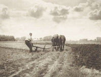 Plowman Working a Horse-Drawn Plow 1904 English Photograph Poster Print