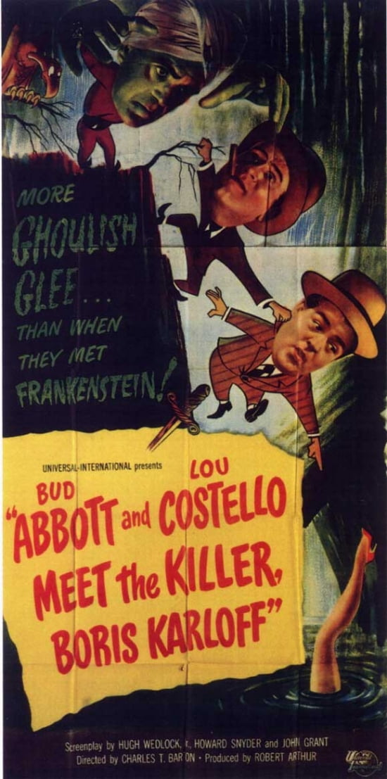 Abbott and Costello Meet the Killer Boris Karloff Movie Poster 11x17