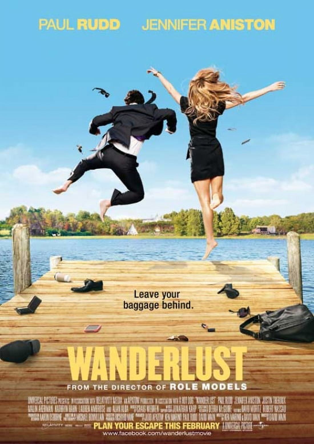 Wanderlust movie poster featuring a scenic travel theme in 11x17 size.