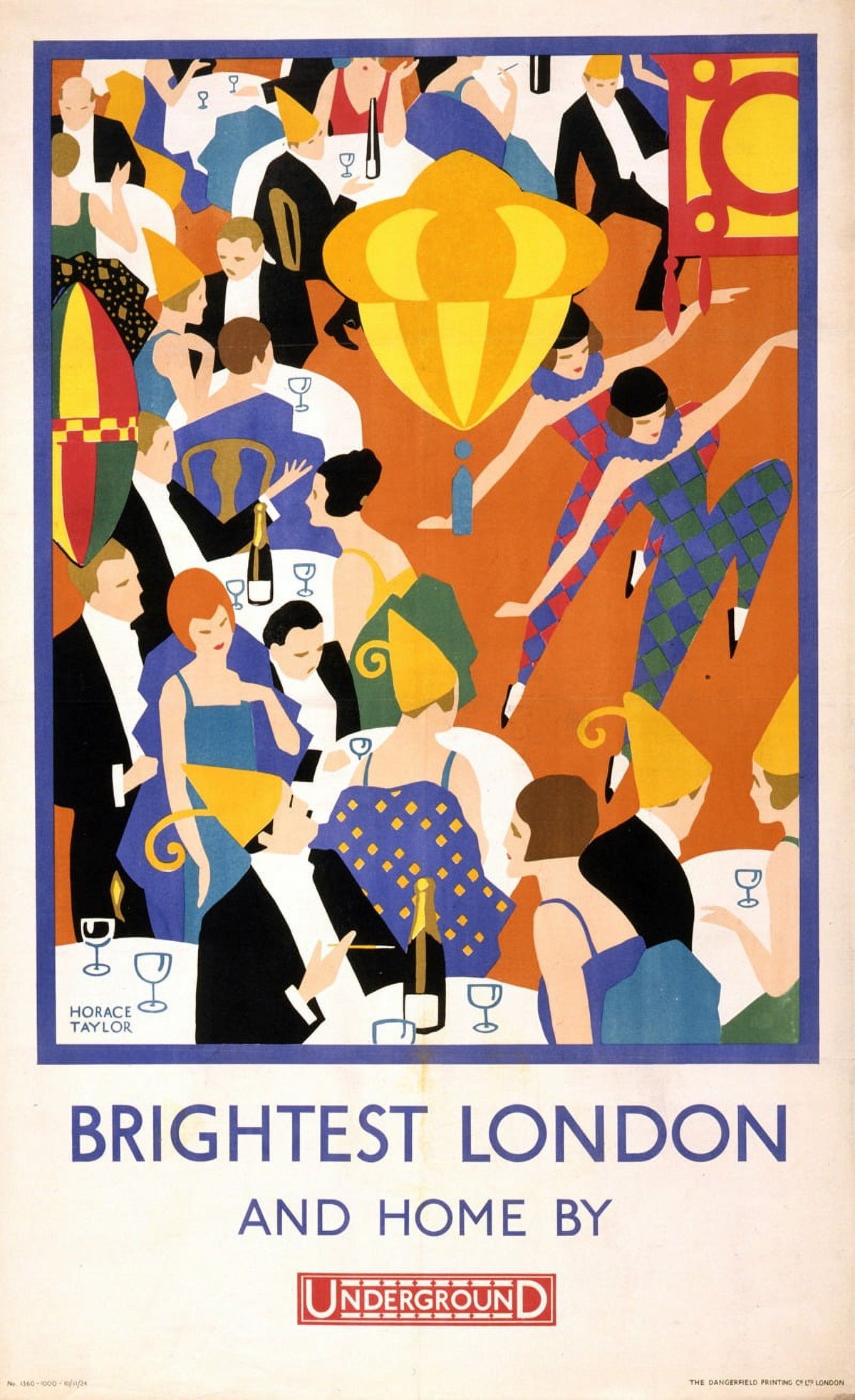 Brightest London and Home by Underground Poster Print by Horace Taylor
