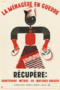 La Menagere en Guerre Poster Print showcasing resilience and strength.