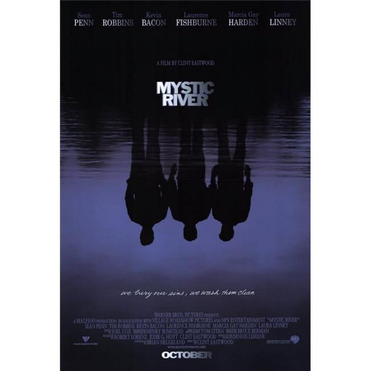 Mystic River movie poster print featuring iconic imagery in 27x40 size.