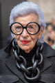Iris Apfel candid photo from New York Fashion Week, September 14, 2016 by Al Pastor.