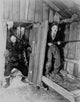 Charlie Chaplin film still photo print capturing a tense moment.